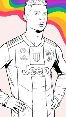 Draw Coloring Football Players android App screenshot 5